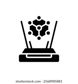 Modern icon of hologram, concept vector of augmented reality
