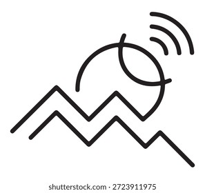 Modern icon illustrating decision support and risk assessment concepts.