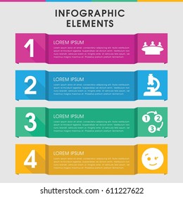 Modern icon infographic template. infographic design with icon icons includes group, wink emot, 1 2 3. can be used for presentation, diagram, annual report, web design. 