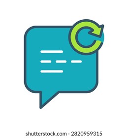 Modern icon for instant messaging and notifications.