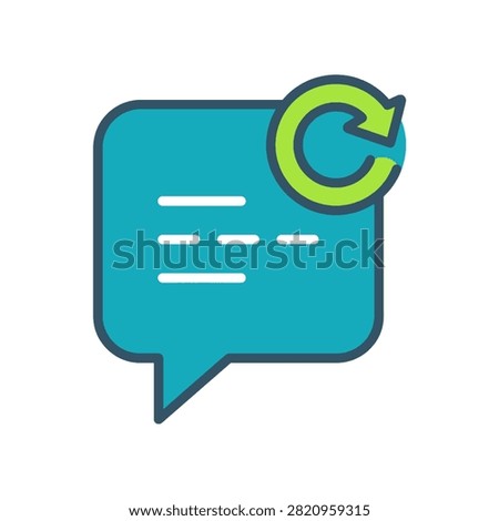 Modern icon for instant messaging and notifications.