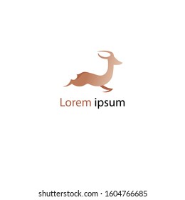 modern icon logo antelope template for company