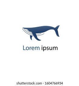 modern icon logo whale template for company