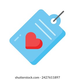 Modern icon of love tag, amazing icon of heart tag