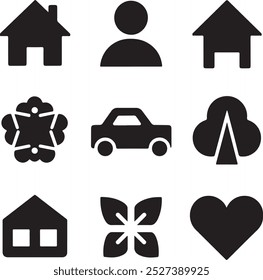 Modern Icon Pack for Web, Lifestyle, and Nature Design Projects"