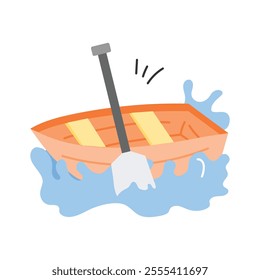 Modern icon of rafting boat, customizable vector of canoe