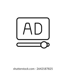 Modern Icon Representing Online Advertisement Or Digital Marketing