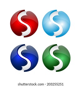modern icon of S heart