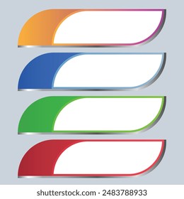 Moderne Icon Set Popular 4 Social Media Unteres Drittel - Gradient Style