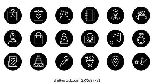 Modern icon set vector designs for a financial services
