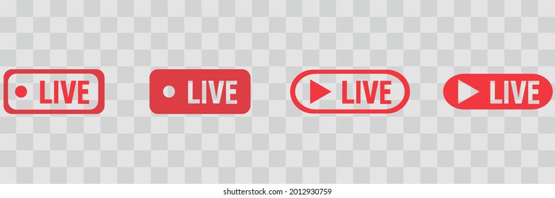 Icono moderno con conjunto de transmisión de video. botón de streaming en vivo. Pantalla moderna. Logo de la transmisión en vivo. Transmitiendo video. Icono de resumen. Icono de videoconferencia en Internet. Video en línea.