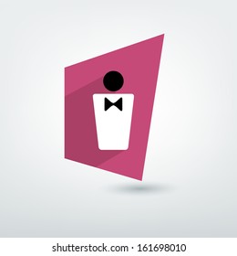 Modern icon. Shadow barman vector pictogram