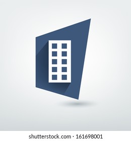Modern icon. Shadow bolck of flat vector pictogram