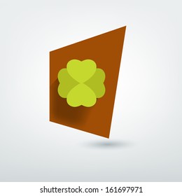 Modern icon. Shadow clover vector pictogram