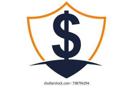 Modern icon Shield Letter Dollar