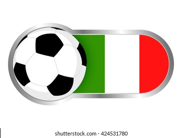 Modern icon for soccer team with Italy insignia