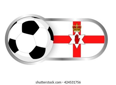 Modern icon for soccer team with Northern Ireland insignia