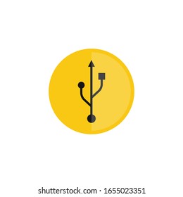 Modern icon with usb symbol for web background design. Web button
