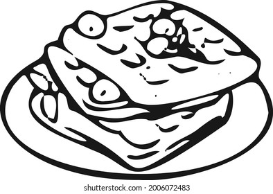 Modern icon waffles symbol. White background
