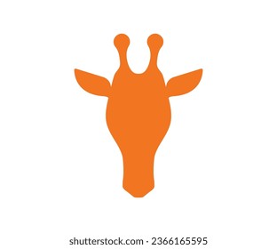 a modern and iconic illustration of a giraffe's face