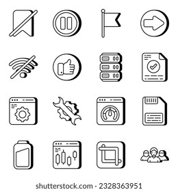 Modern icons about tools are here in beautiful colored style.