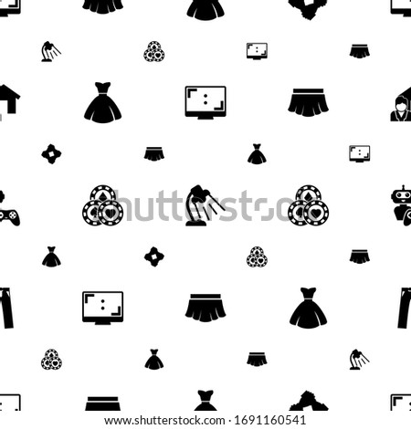 modern icons pattern seamless. Included editable filled Aspect Ratio, Table lamp, start-up team, bride dress, Casino, skirt, NPC, trousers icons. modern icons for web and mobile.