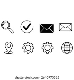 Modern Icons for Search and Validation