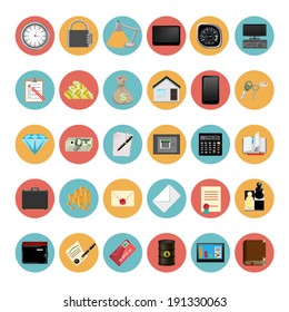 Modern Icons Set Vector Illustration