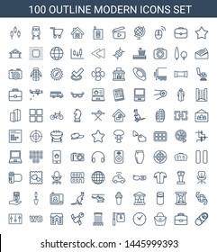 modern icons. Trendy 100 modern icons. Contain icons such as newborn child, case, woman bag, clock, builidng, satellite, house, WB, sliders, qround the globe. modern icon for web and mobile.