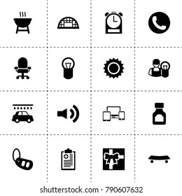 Modern icons. vector collection filled modern icons. includes symbols such as medicine bottle, bulb, car wash, car alarm key. use for web, mobile and ui design.
