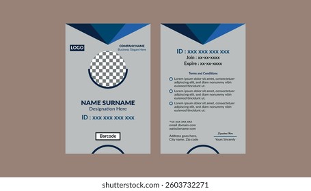 Modern ID Badge Design. Dynamic Template Display for Promotional Campaign.