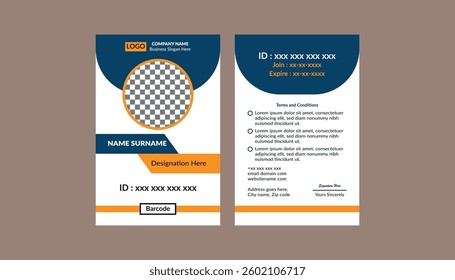 Modern ID Badge Design. Elegant Layout Display for Promotional Campaign.