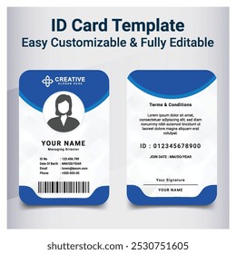 Modern ID Card Design office ID card Card templates