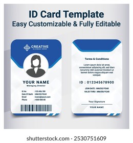 Modern ID Card Design office ID card Card templates