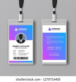 Modern ID card design template
