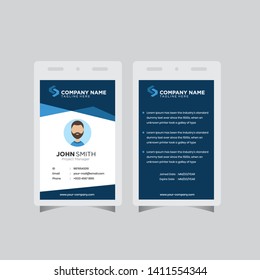 Modern ID Card design template simple creative layout vector background