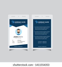 Modern ID Card design template simple creative layout vector background