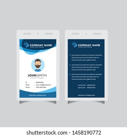 Modern ID Card design template simple creative layout vector background