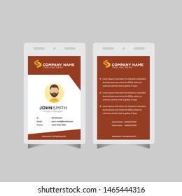 Modern ID Card design template simple creative layout vector background