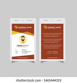 Modern ID Card design template simple creative layout vector background