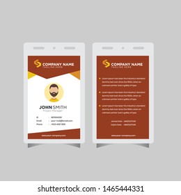 Modern ID Card design template simple creative layout vector background