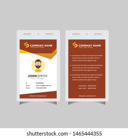Modern ID Card design template simple creative layout vector background