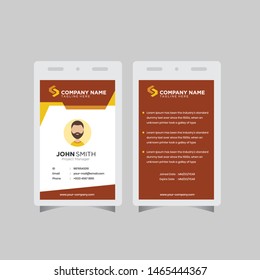 Modern ID Card design template simple creative layout vector background