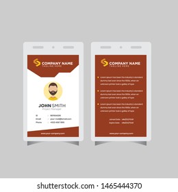 Modern ID Card design template simple creative layout vector background