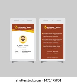 Modern ID Card design template simple creative layout vector background