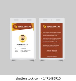 Modern ID Card design template simple creative layout vector background