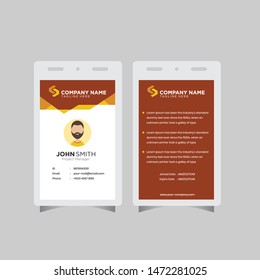 Modern ID Card design template simple creative layout vector background