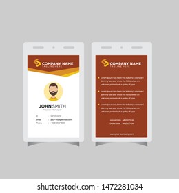 Modern ID Card design template simple creative layout vector background