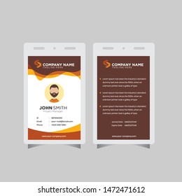 Modern ID Card design template simple creative layout vector background