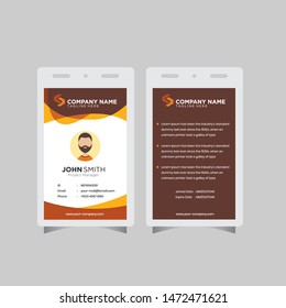 Modern ID Card design template simple creative layout vector background